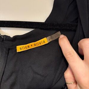 Alice + Olivia Black Cargo Jumpsuit